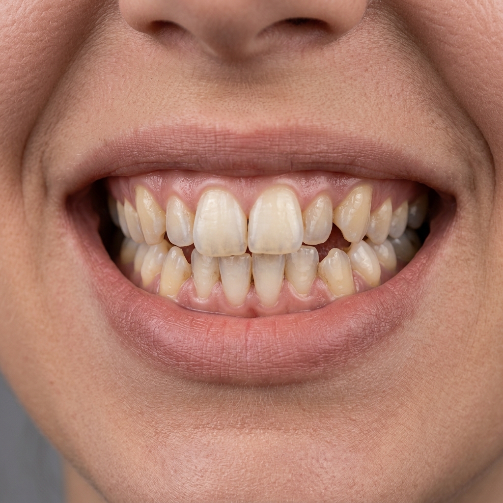 Dental condition before treatment at New Smile Clinic Gota Ahmedabad